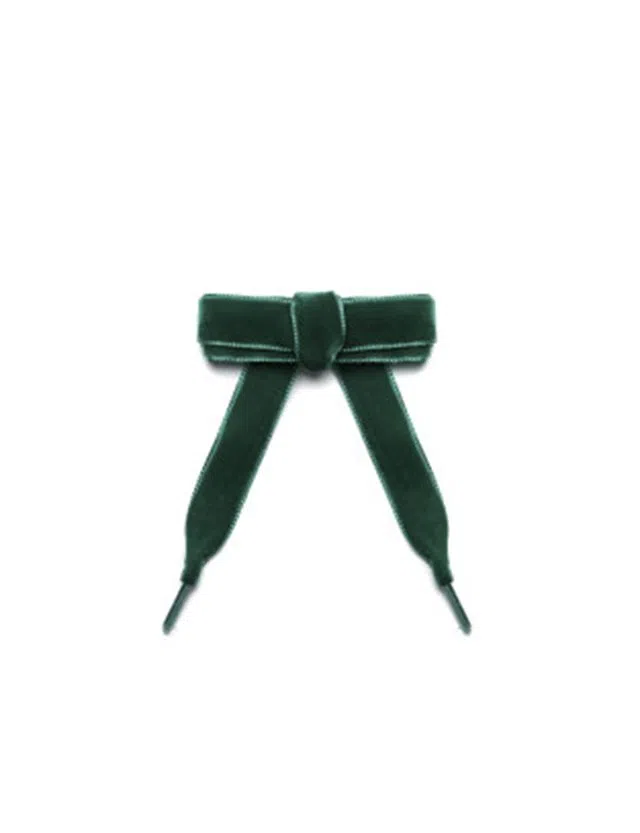 Lacets En Velours Enfant Vert