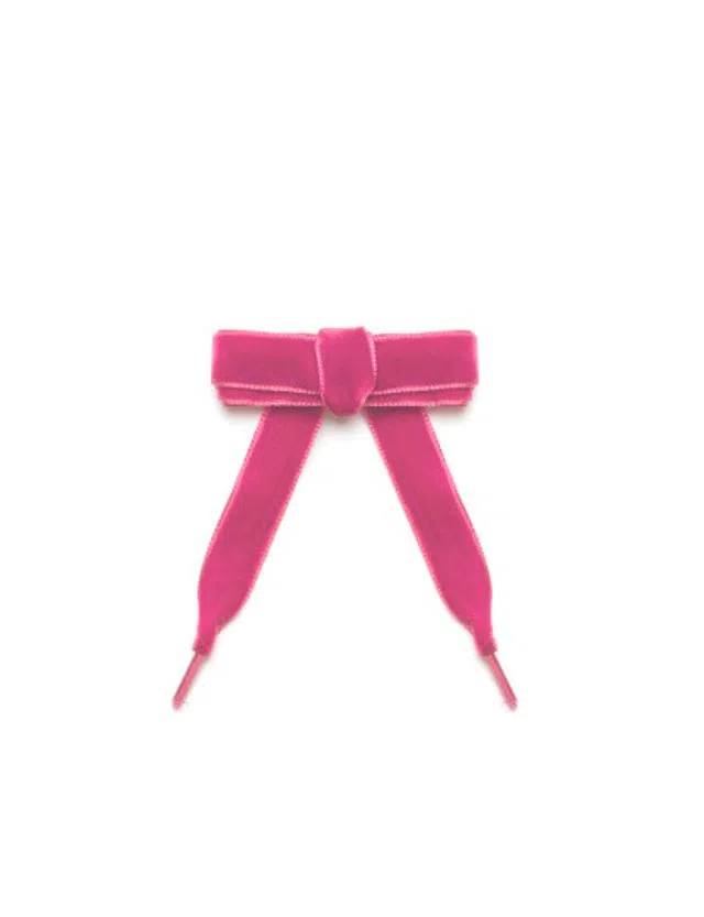 Lacets Enfant Velours Rose