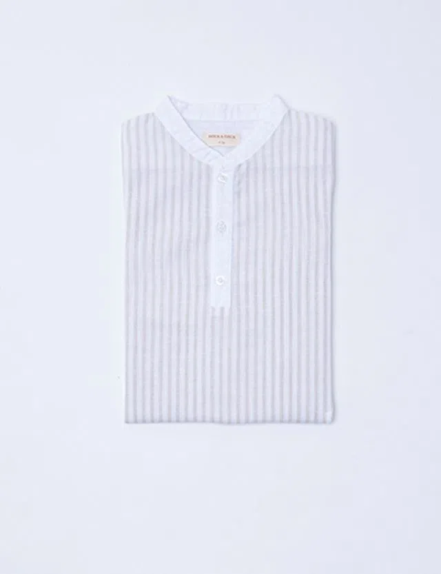 Camisa Menino com Botões Cinzento
