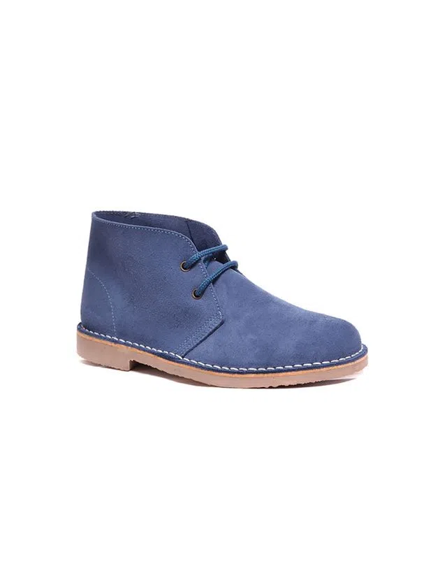 Botas Safari Kids Atacadores Azul Francia