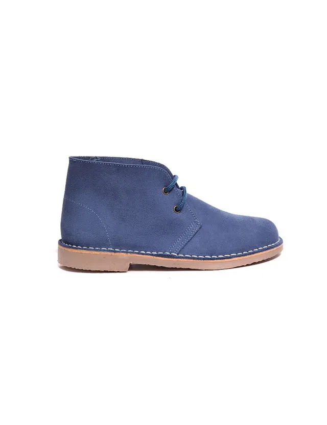 Botas Safari Kids Atacadores Azul Francia
