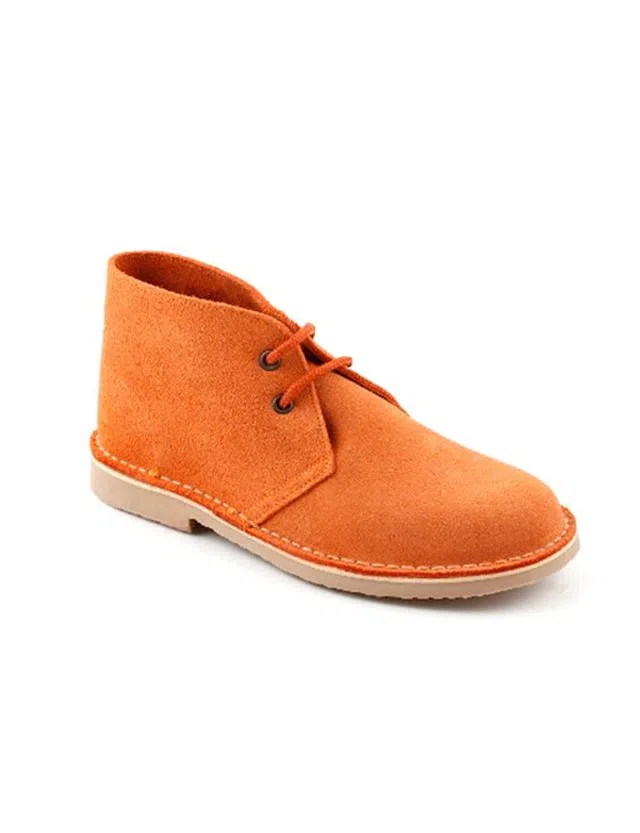Botines Safari Kids Con Cordones Naranja