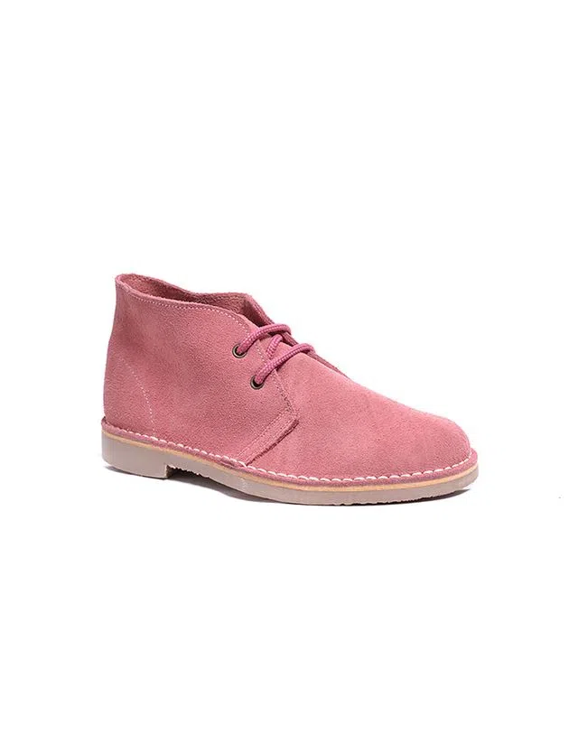 Botas Safari Kids Atacadores Rosa