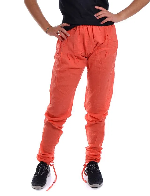 Pantalones Casual Sin Pliegues Naranja para Mujer