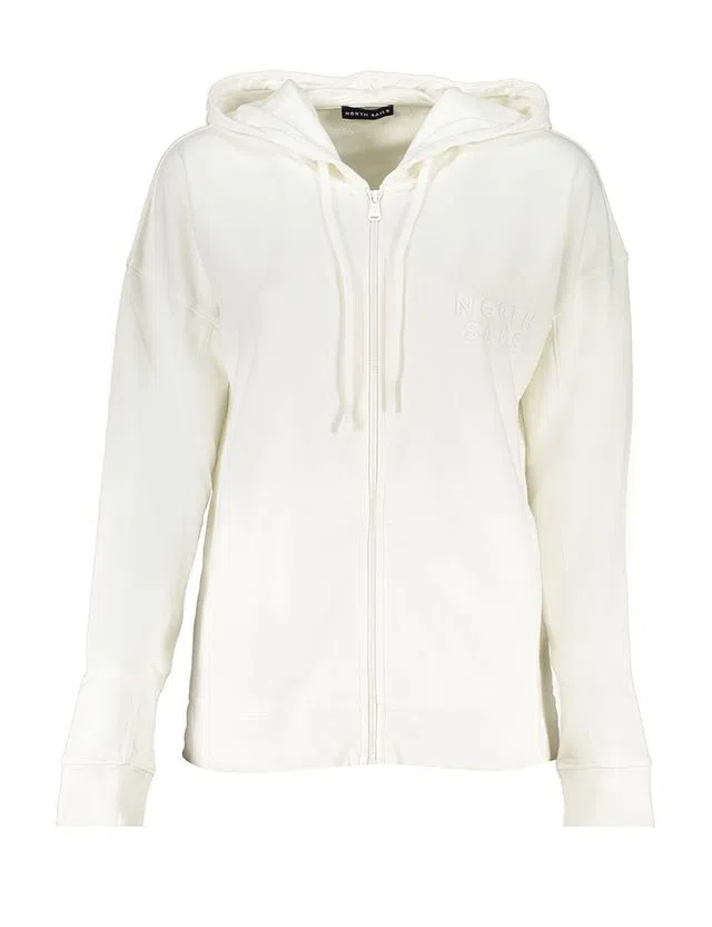 Sweatshirt com fecho Branco