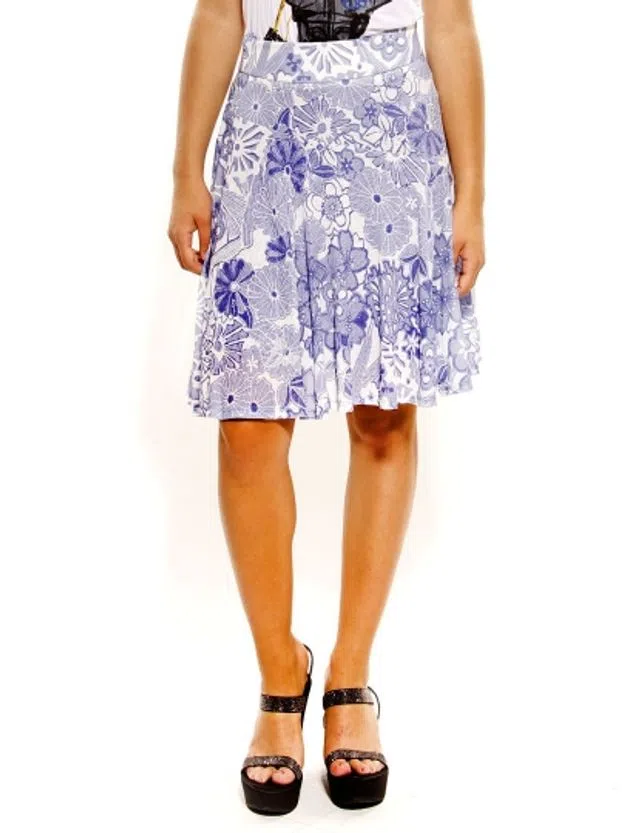 Saia Senhora Concier Roxo e Branco