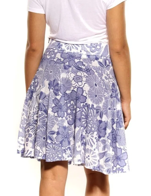 Saia Senhora Concier Roxo e Branco