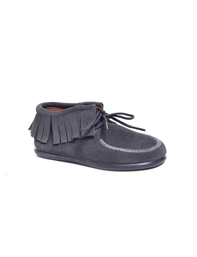 Sapatos Menina com Franjas Cinzento