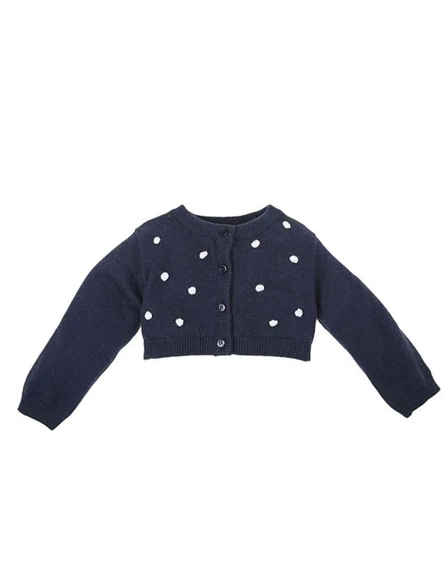 Cardigan Menina Azul