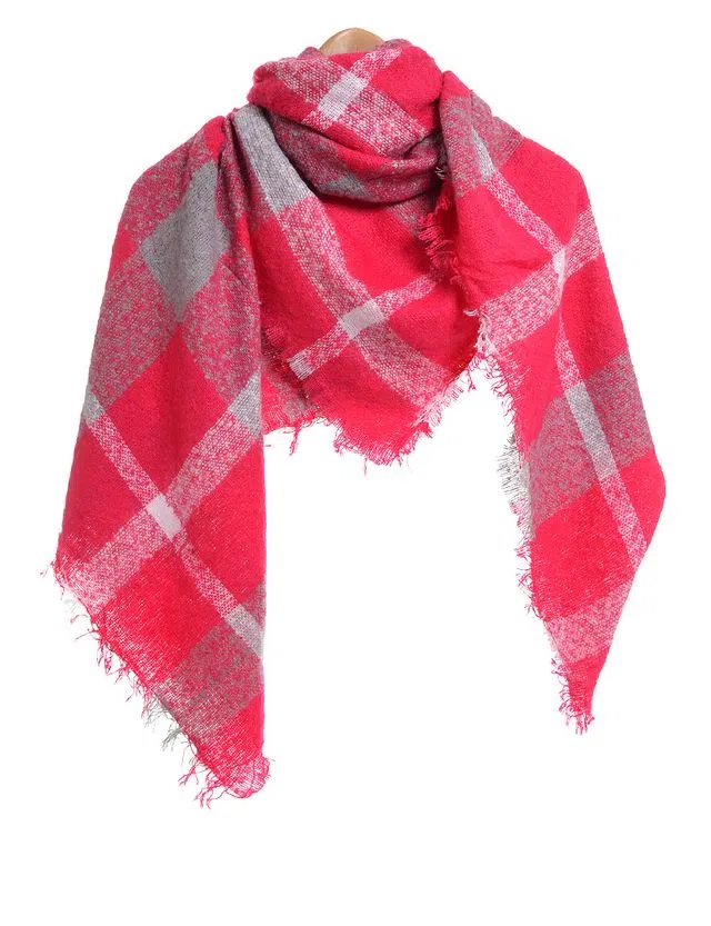 Echarpe Senhora Rosa e Cinzento