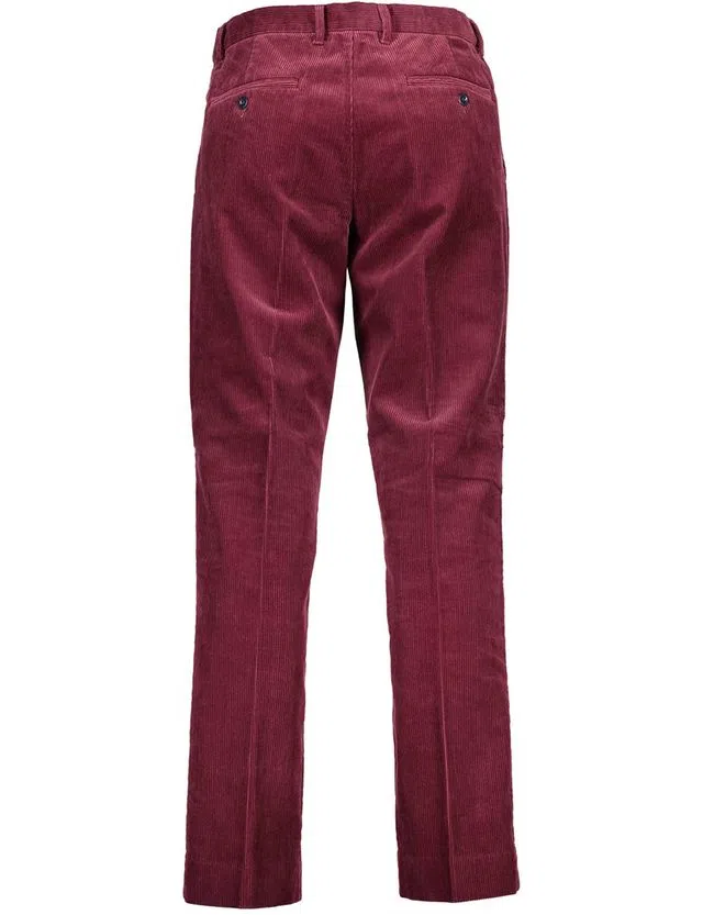 Calças Chino Veludo Vermelho