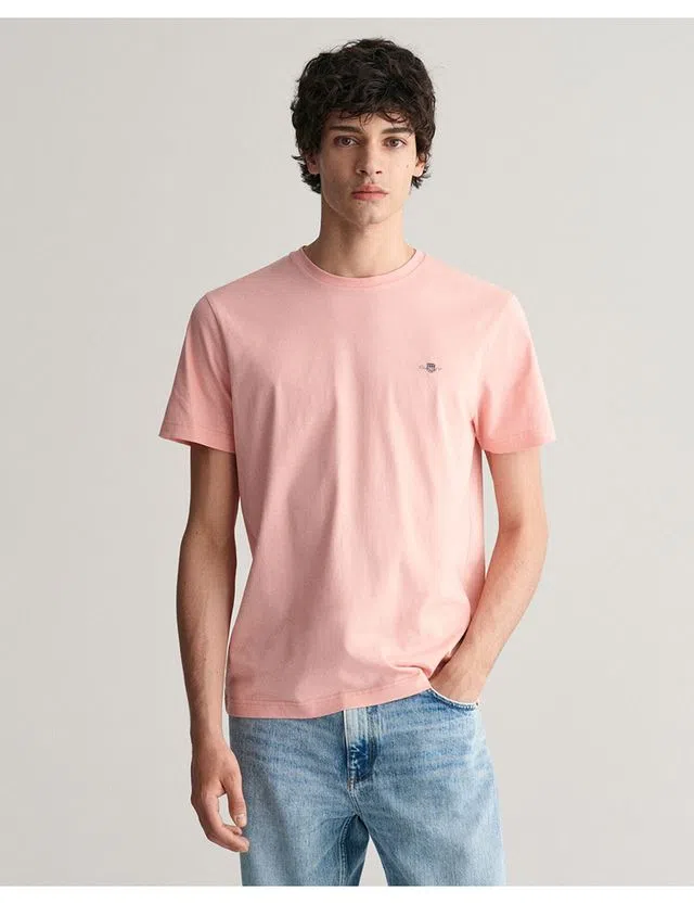T-Shirt Regular Fit Shield Rosa Pastel