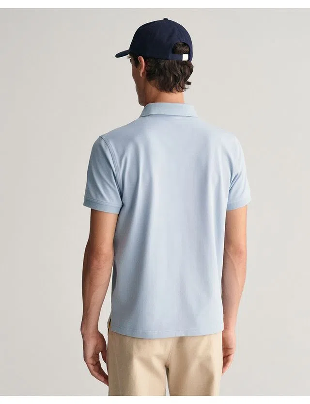 Pólo Regular Fit Contrast Piqué Azul