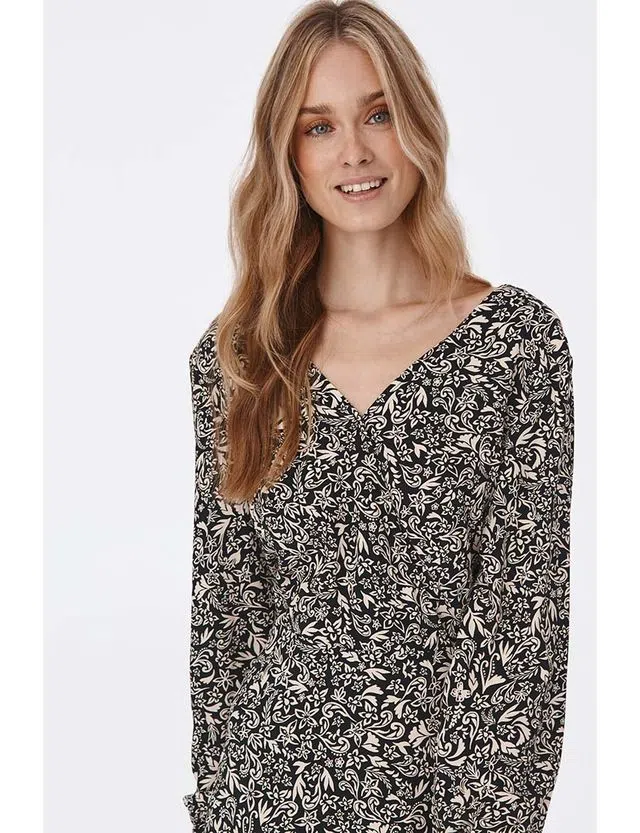 Black Flowing Midi Dress