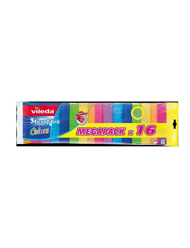Pano Microfibras Colors 16 Un - Exclusivo C&C