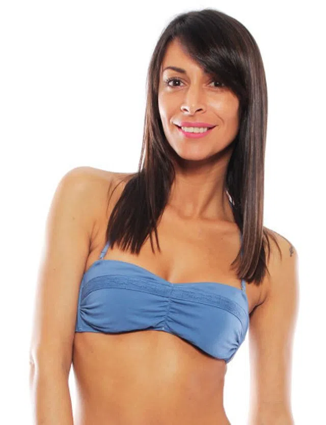 Top Biquíni Bandeau Azul