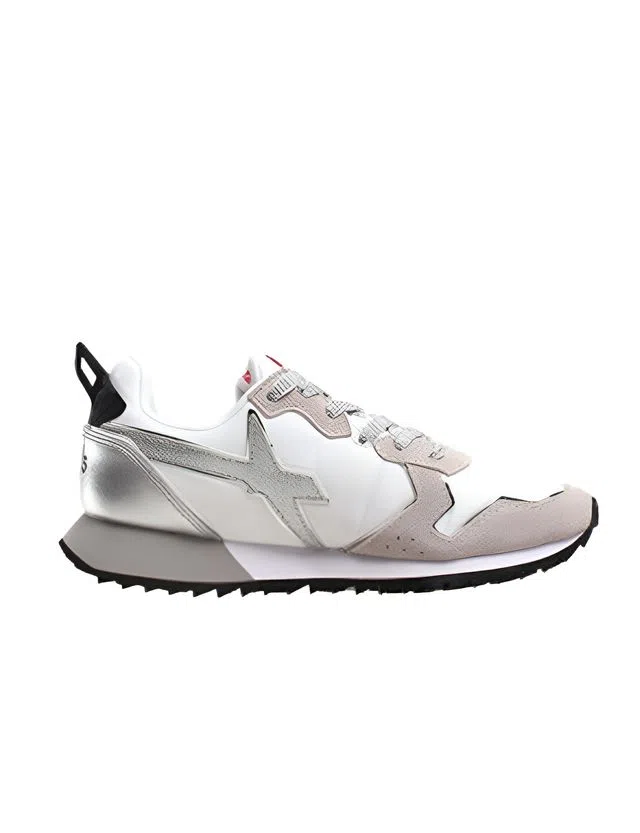 White and Silver Women's Sneakers