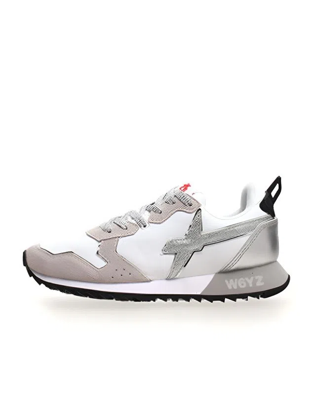 White and Silver Women's Sneakers