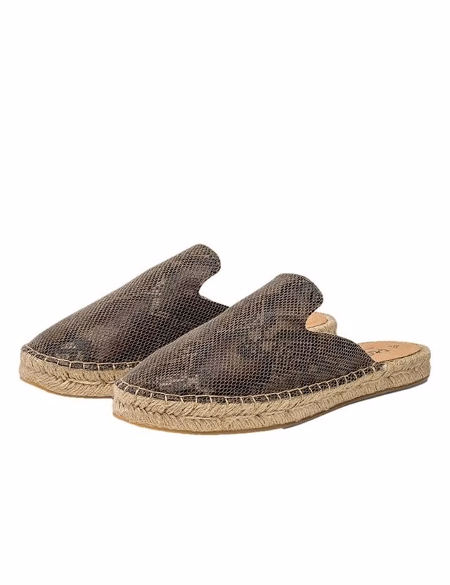 Mules Print Snake Brown