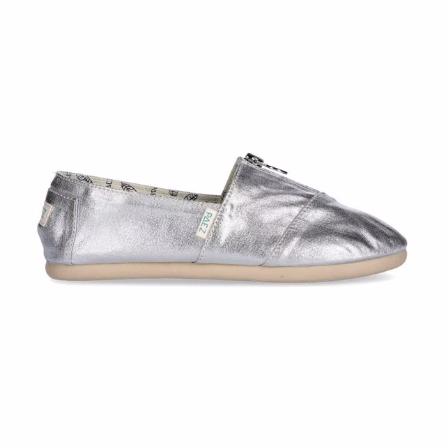 Alpercatas Metallic Canvas Silver Woman