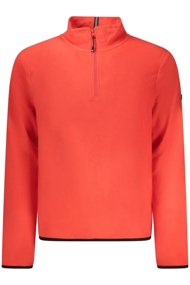 Sweatshirt com meio fecho Vermelho