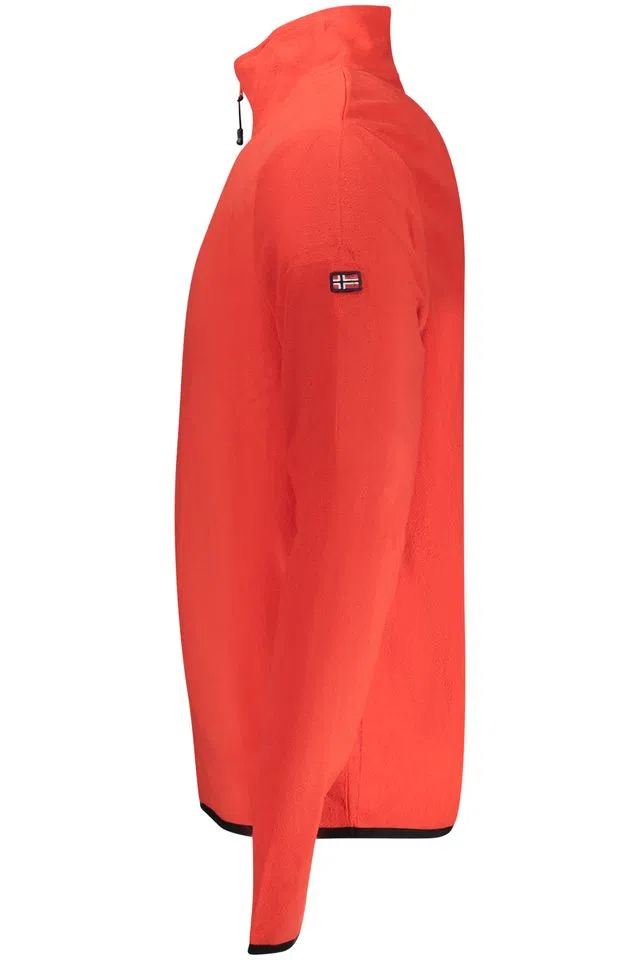Sweatshirt com meio fecho Vermelho