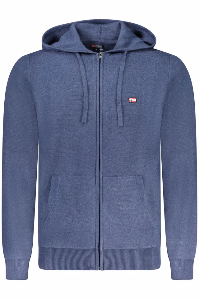 Sweatshirt com fecho Azul