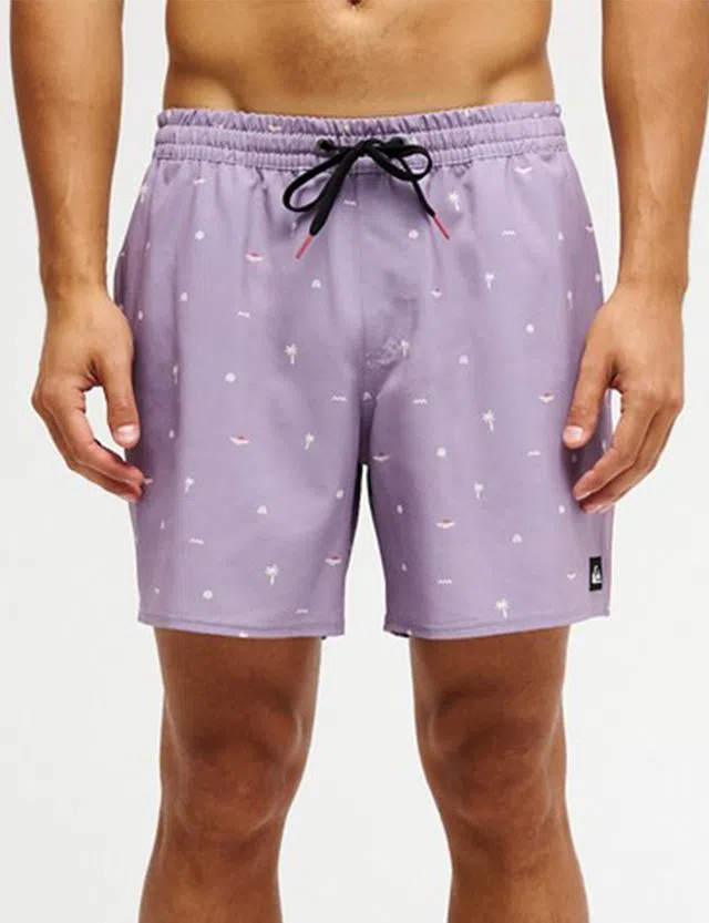 Calções de Banho Stretch Printed Volley 16 Lilás