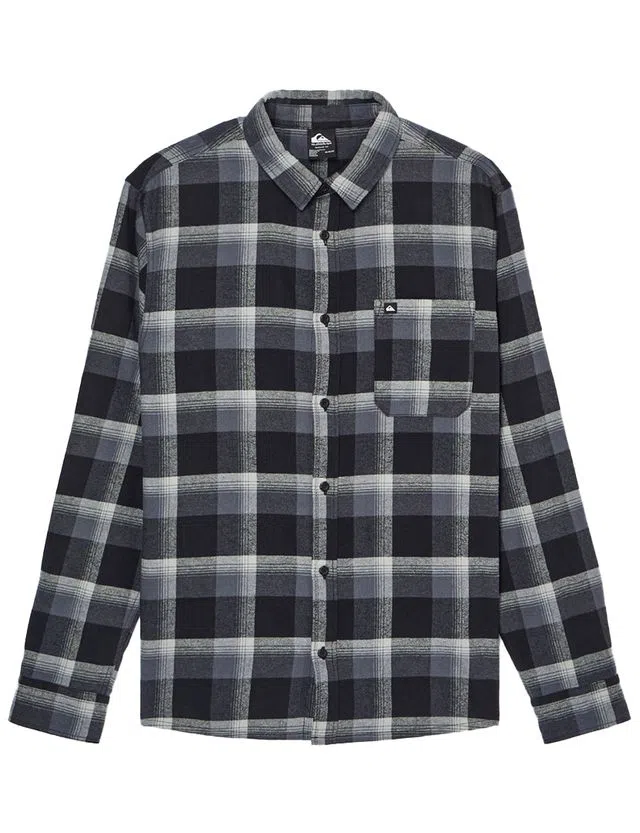 Camisa de manga comprida Motherfly Plaid Preto