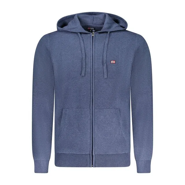 Casaco desportivo com capuz Masculino Azul