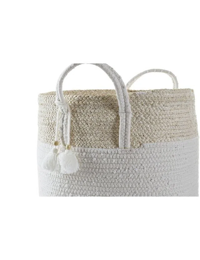 Set of 2 White Baskets