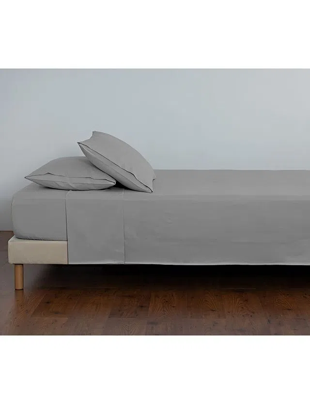 Conjunto Lençóis Micro Cinza