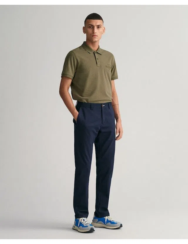 Slim Blue Chino Pants