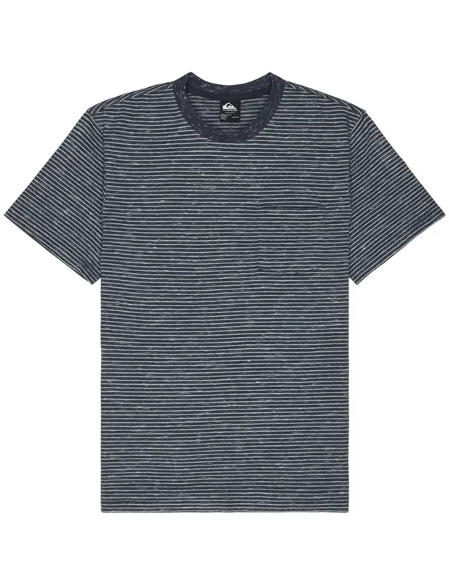 Camiseta Lopaz Striped Pocket Negra