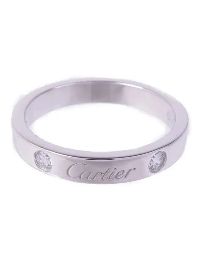 Anel C de Cartier 2 diamantes