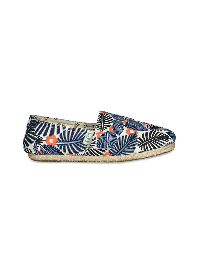 Alpercatas Print Leaves Blue/Red Kids