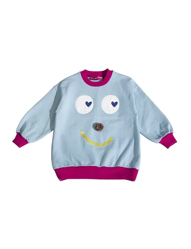 Sweatshirt Dots Azul