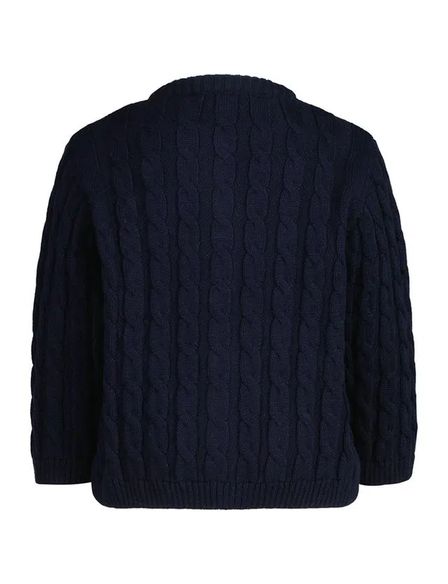 Blue Shield Cable Cardigan