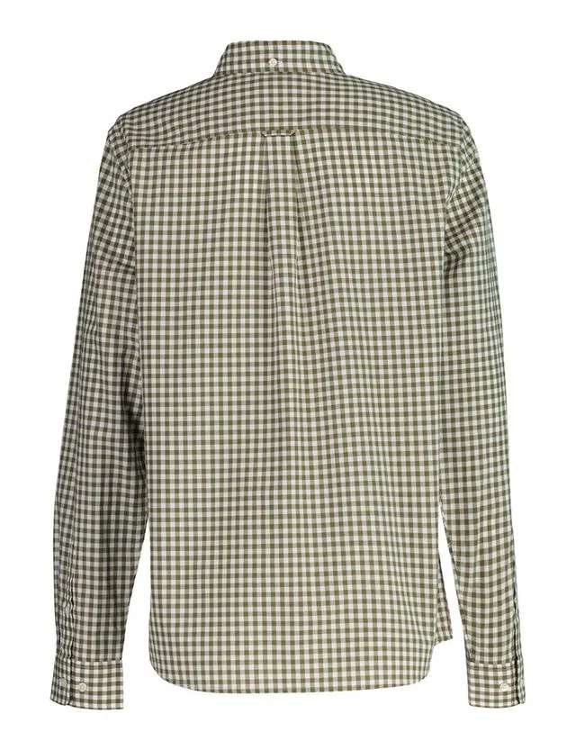 Green Gingham Shield Poplin Shirt