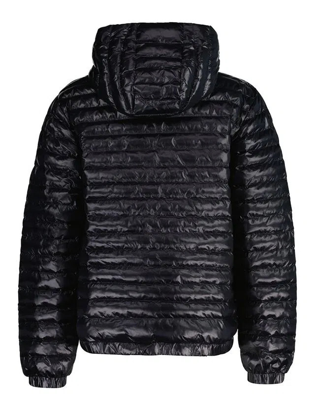 Shiny Black Quilted Jacket
