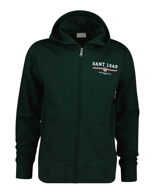 Sweatshirt com fecho Verde