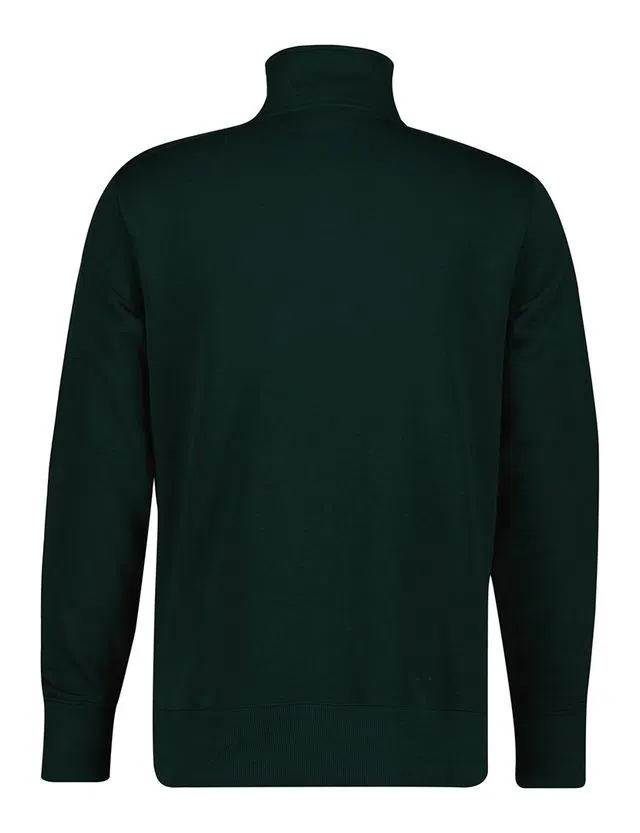 Sweatshirt com meio fecho Verde