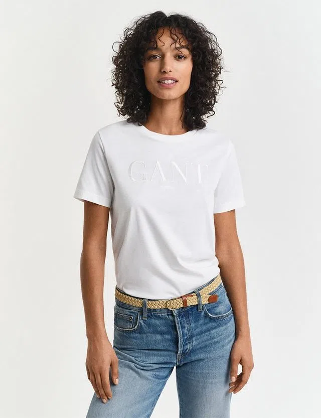 T-Shirt Reg Tonal Graphic Bege