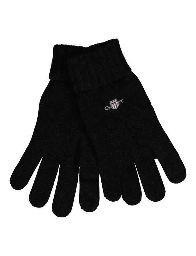 Black Logo Gloves