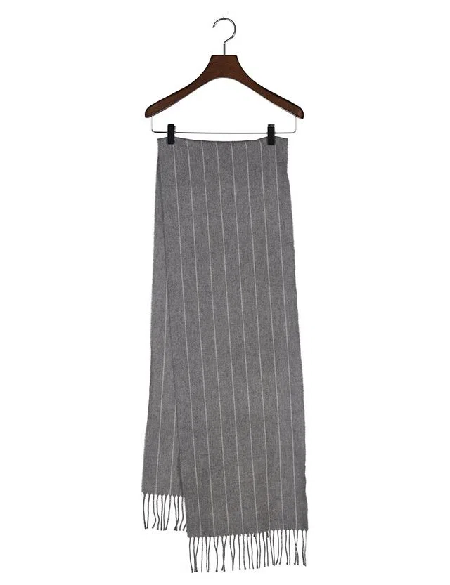 Grey Wool Scarf