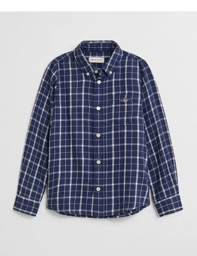 Blue Checked Flannel Shirt
