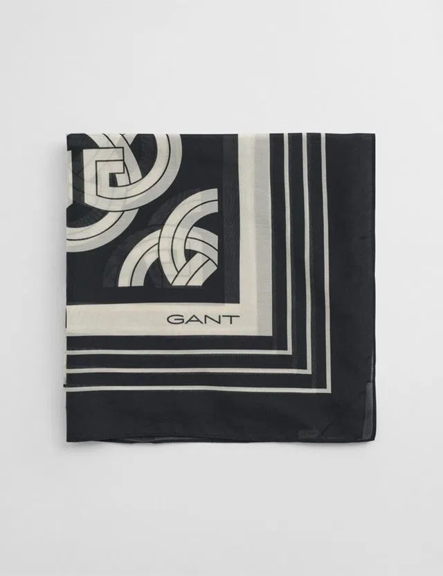Lenço de seda G Pattern Preto