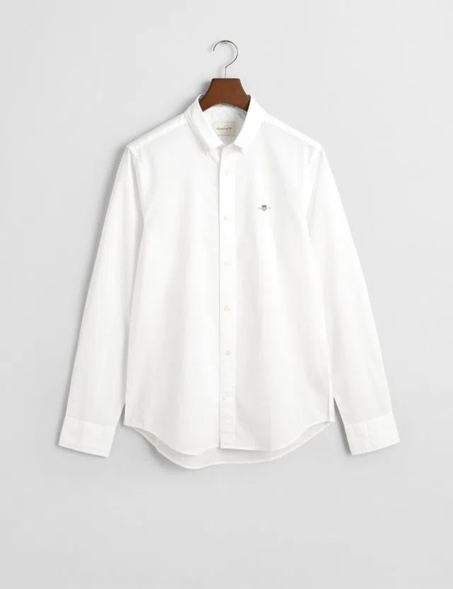 Camisa de popelina Classic slim fit Branco