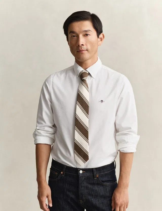 Camisa Slim Fit Classic Oxford Branco