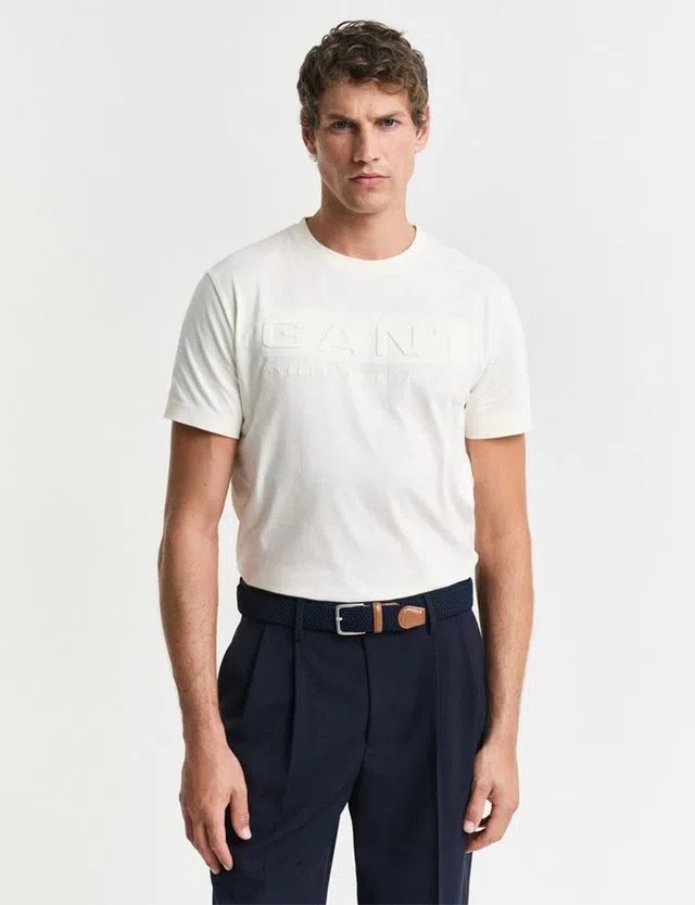 T-Shirt Embossed Bege